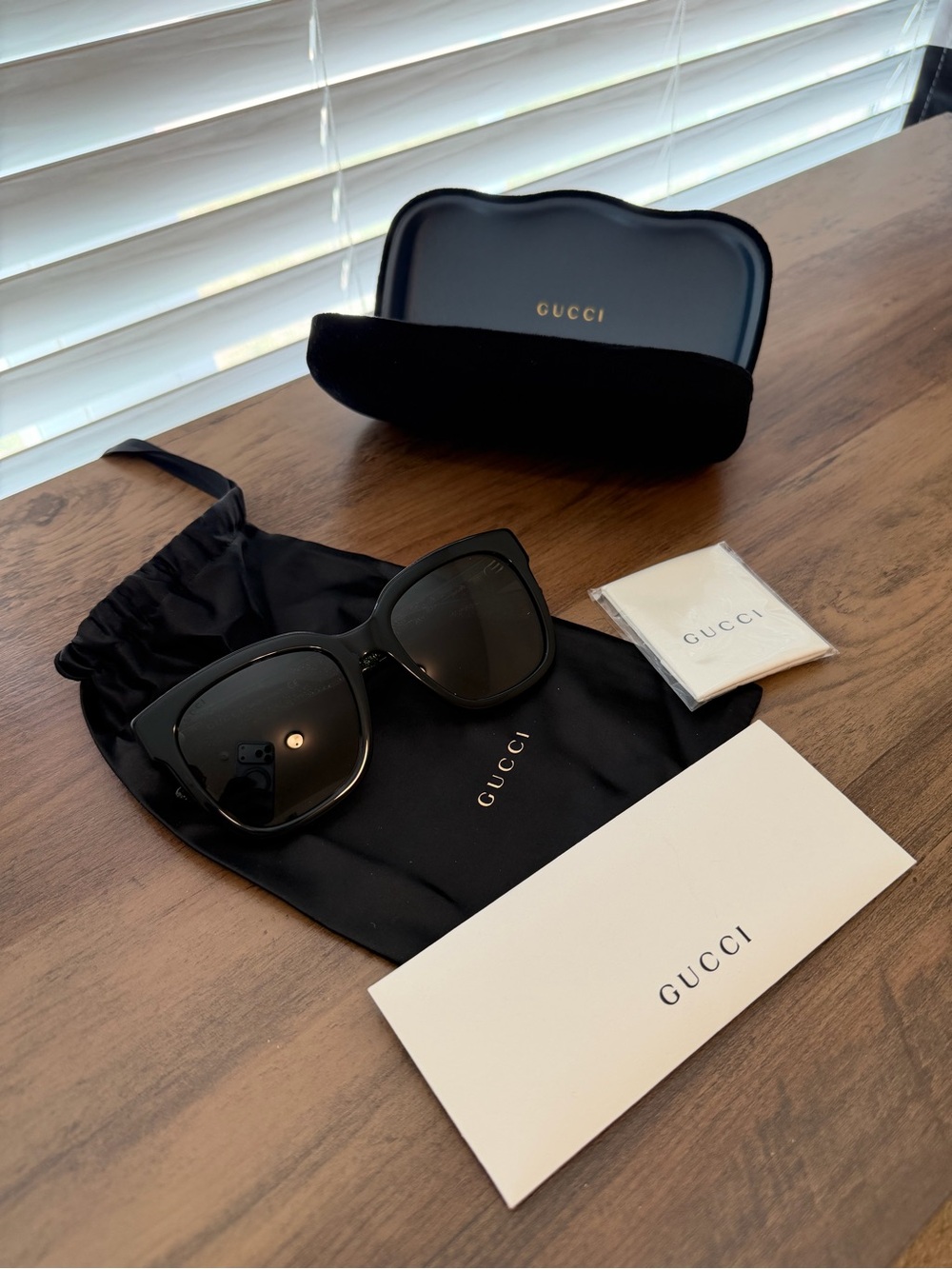 Gucci Women’s Black Oversized Square Sunglasses with Case